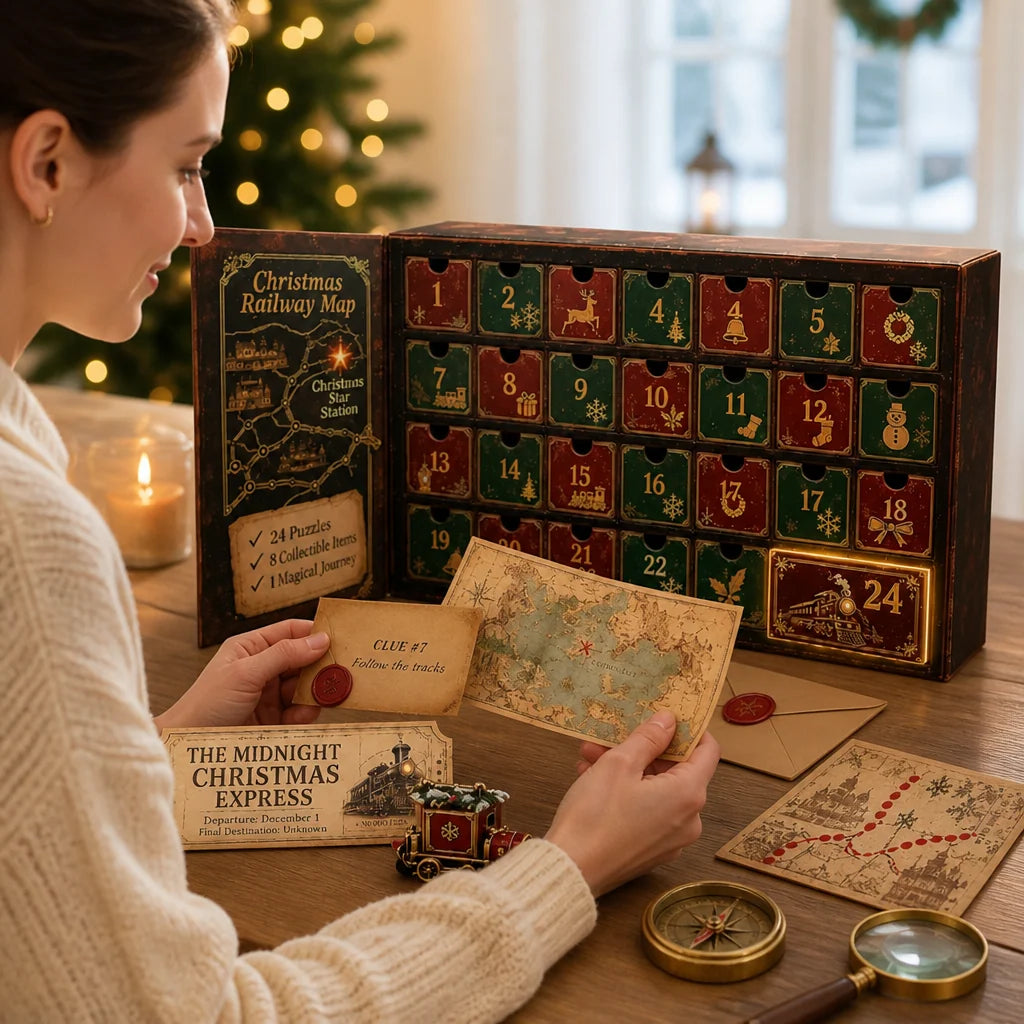 Puzzle Advent Calendar 24-Day Escape Room Challenges