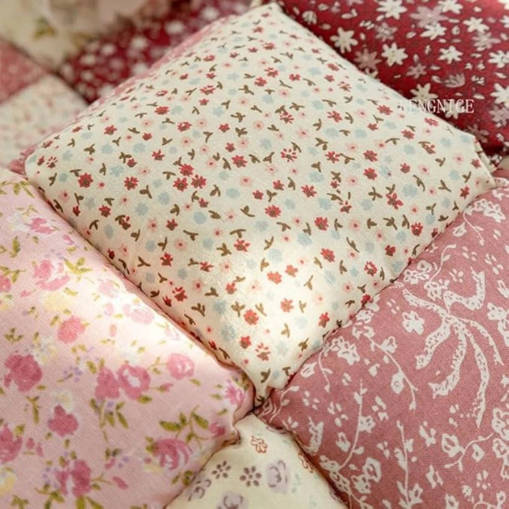 Quilted Sofa Cover Floral Patchwork Breathable Microfiber