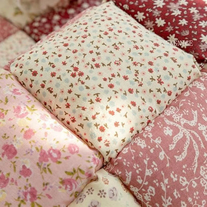 Quilted Sofa Cover Floral Patchwork Breathable Microfiber