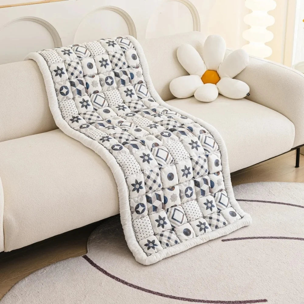Quilted Sofa Cover Microfiber Blend Non-Slip Backing