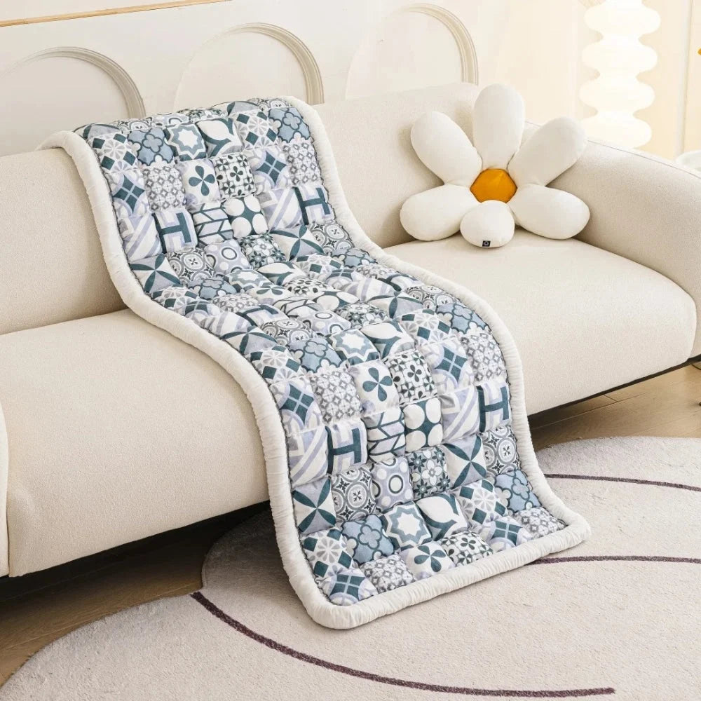 Quilted Sofa Cover Microfiber Blend Non-Slip Backing