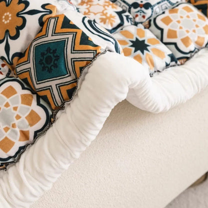 Quilted Sofa Cover Microfiber Blend Non-Slip Backing