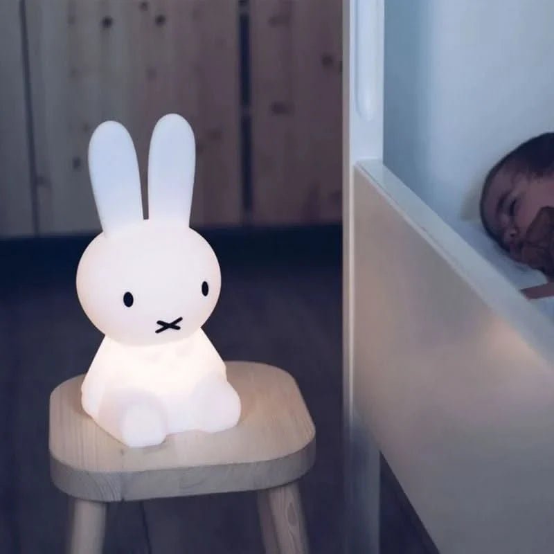Rabbit Figurine Lamp Soft Warm Glow Compact Decorative Accent