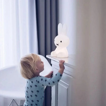 Rabbit Figurine Lamp Soft Warm Glow Compact Decorative Accent