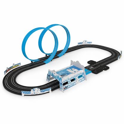 Racing Track Set Double-Lane Loops & Diecast Cars