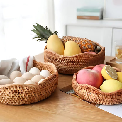 Rattan Storage Basket Handwoven Eco-Friendly 3 Sizes