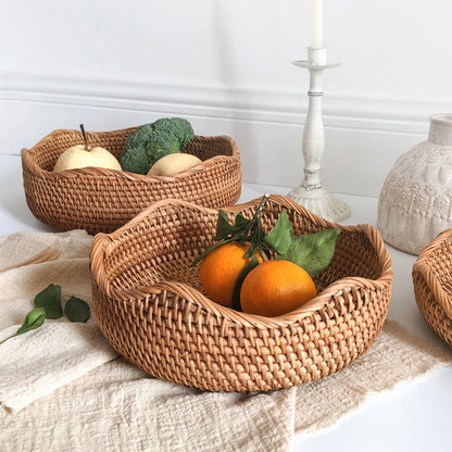 Rattan Storage Basket Handwoven Eco-Friendly 3 Sizes