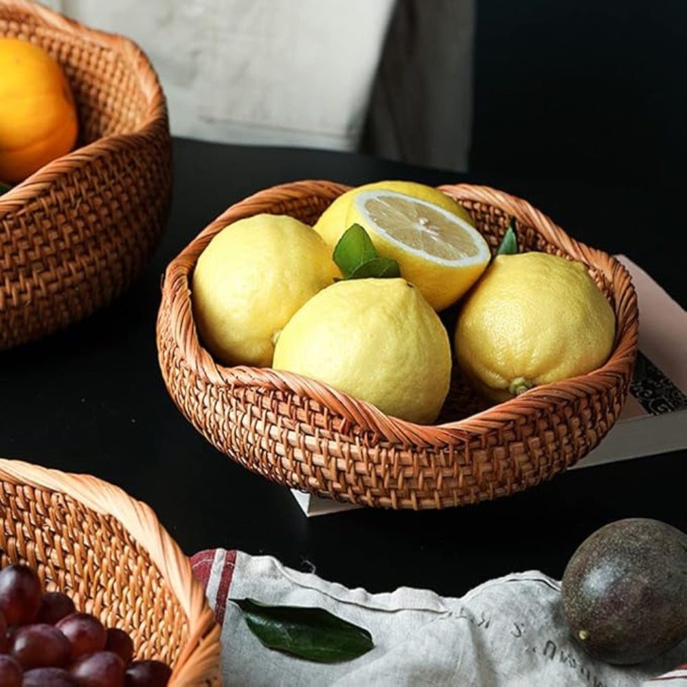 Rattan Storage Basket Handwoven Eco-Friendly 3 Sizes
