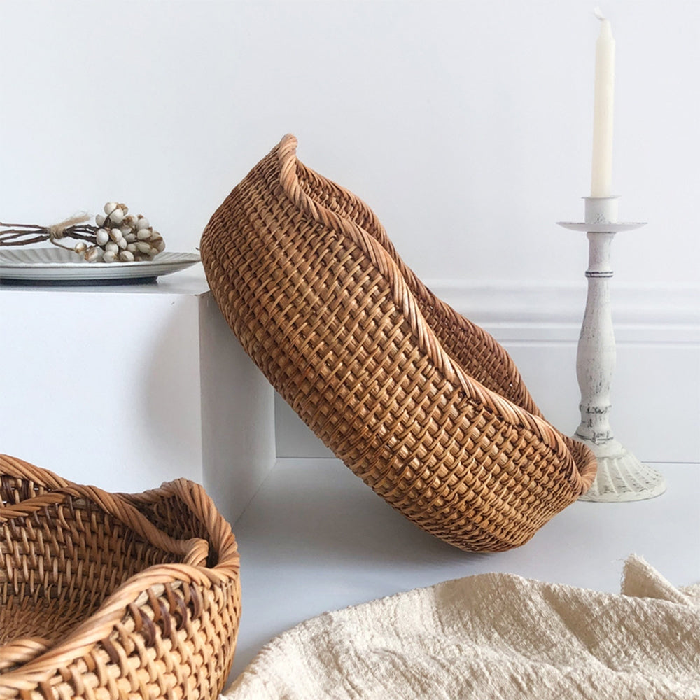 Rattan Storage Basket Handwoven Eco-Friendly 3 Sizes