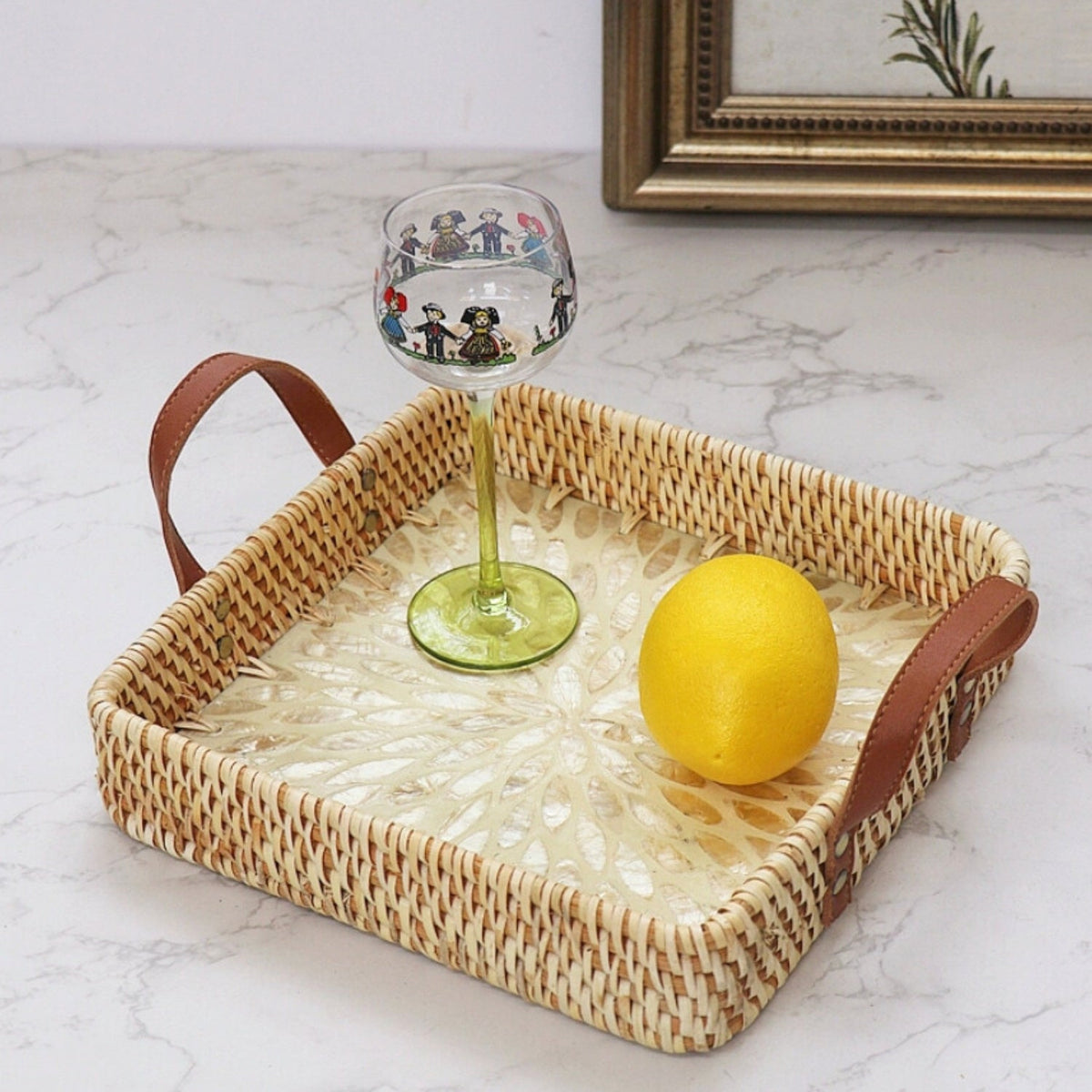 Rattan Tray Handwoven Assorted Round & Square