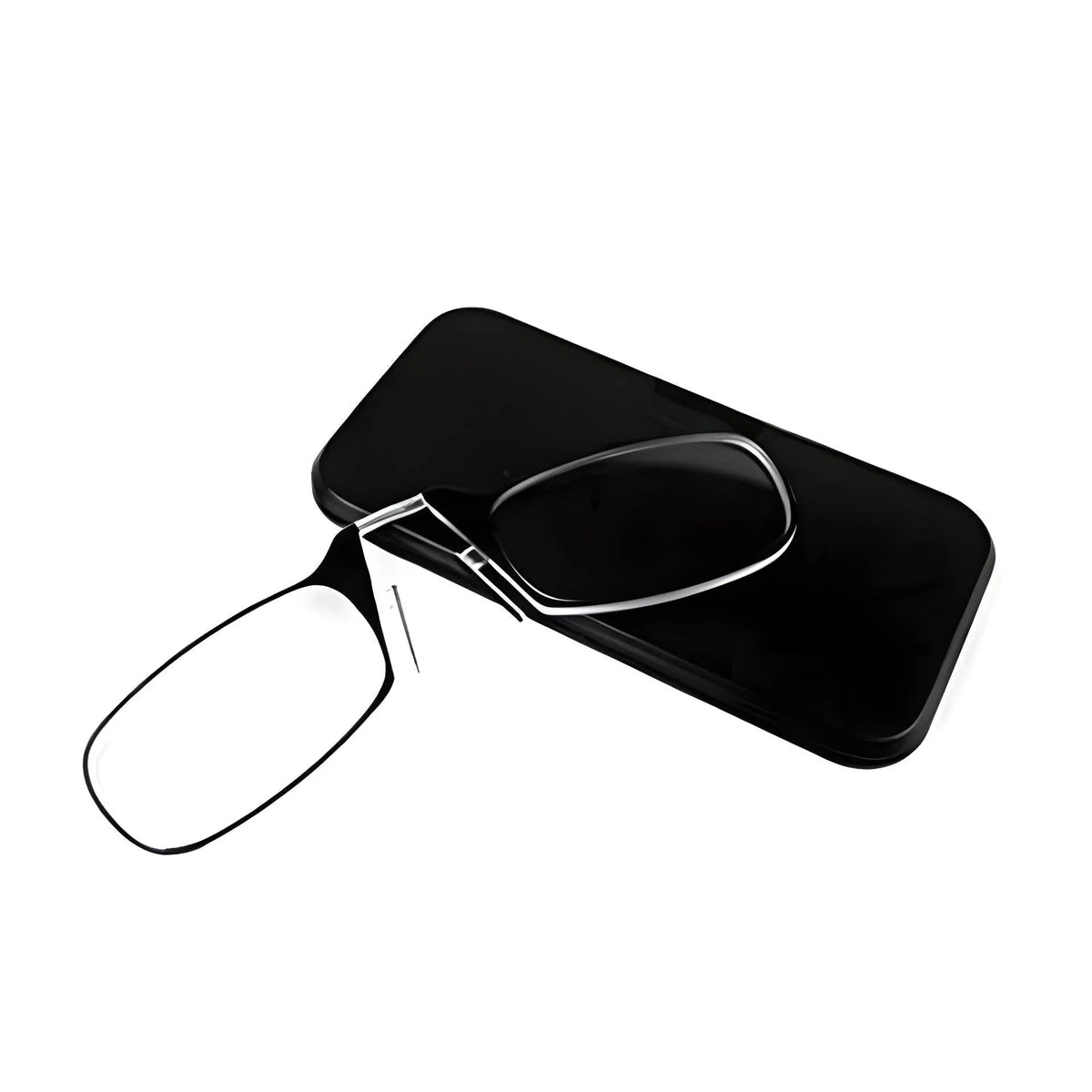Reading Glasses Clip-On Frameless Compact Retractable Case