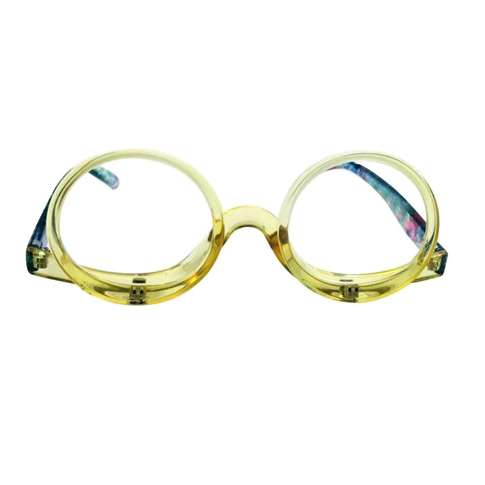 Reading Glasses Flip-Down Magnifying Design for Makeup Application