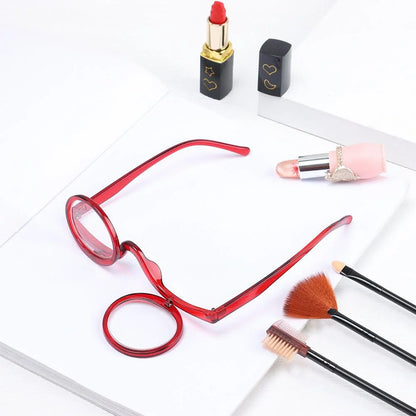 Reading Glasses Flip-Down Magnifying Design for Makeup Application