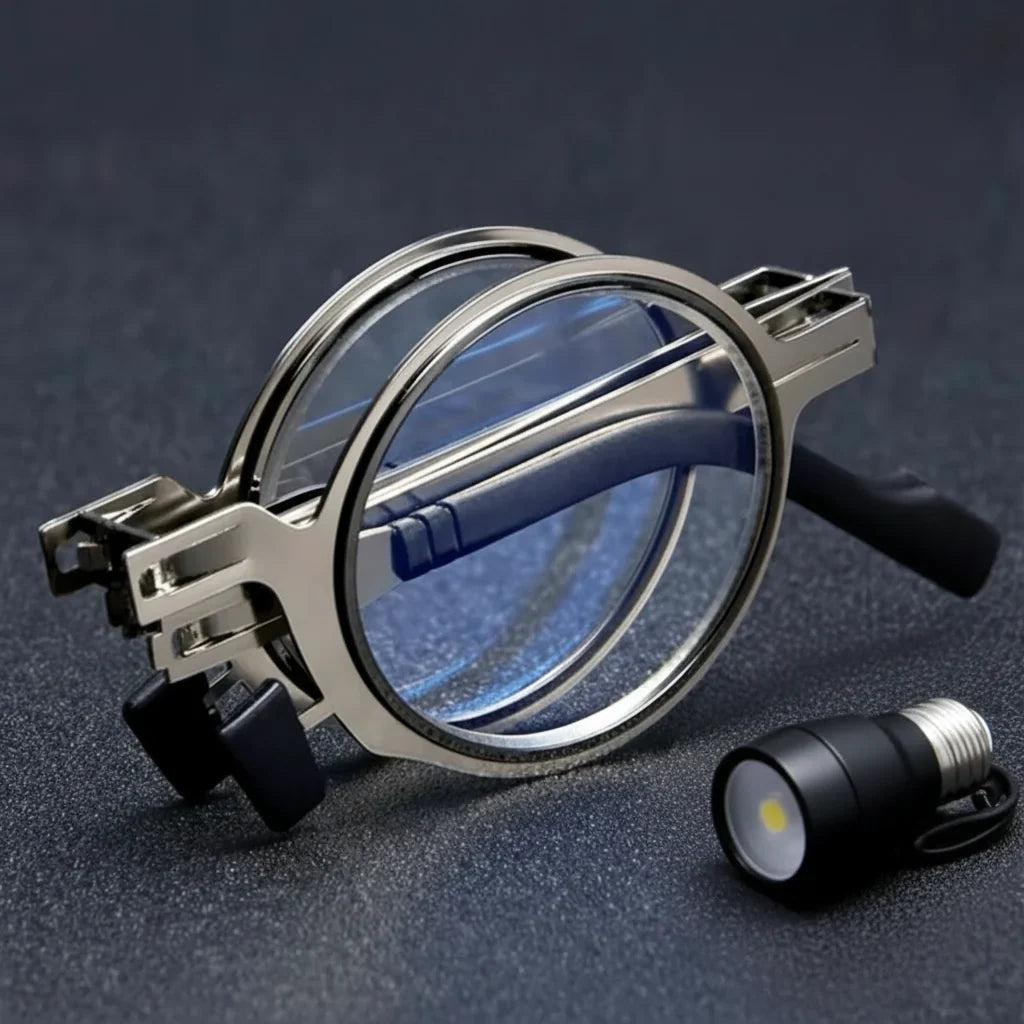 Reading Glasses Foldable Lightweight Metal Frame with Optional Blue Light Filter