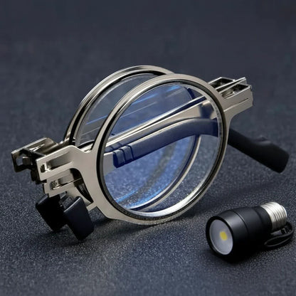 Reading Glasses Foldable Lightweight Metal Frame with Optional Blue Light Filter