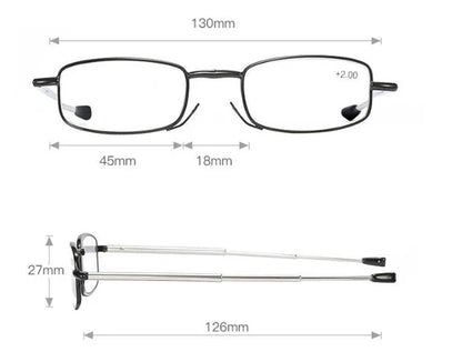 Reading Glasses Folding Design With Carry Case