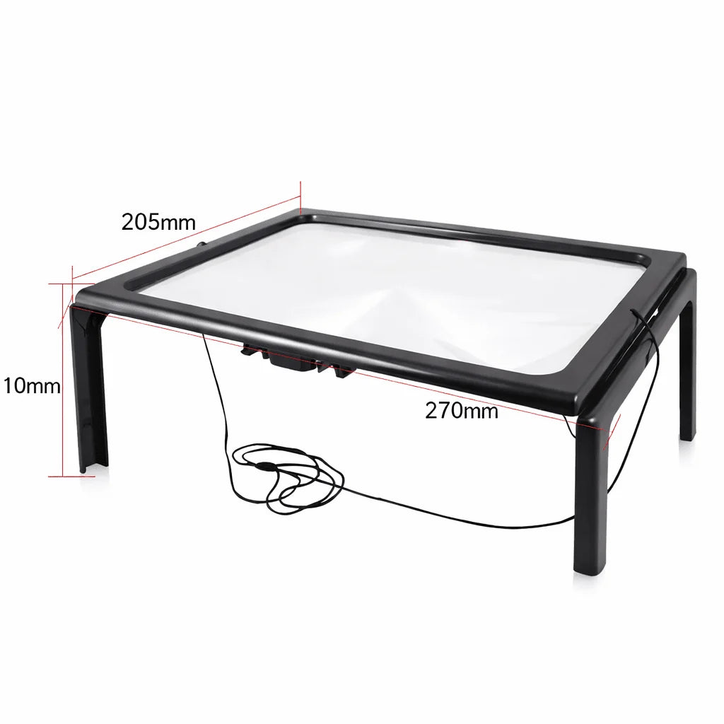 Reading Magnifier 3× LED Lighting Foldable Design