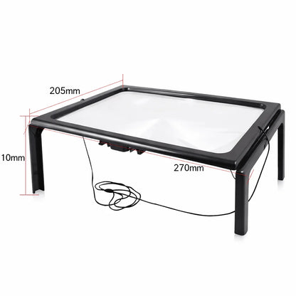 Reading Magnifier 3× LED Lighting Foldable Design