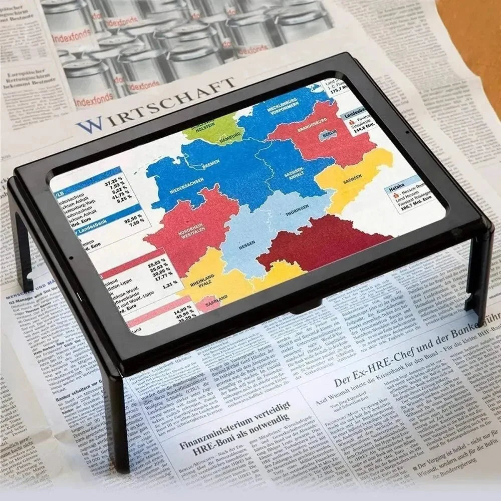 Reading Magnifier 3× LED Lighting Foldable Design