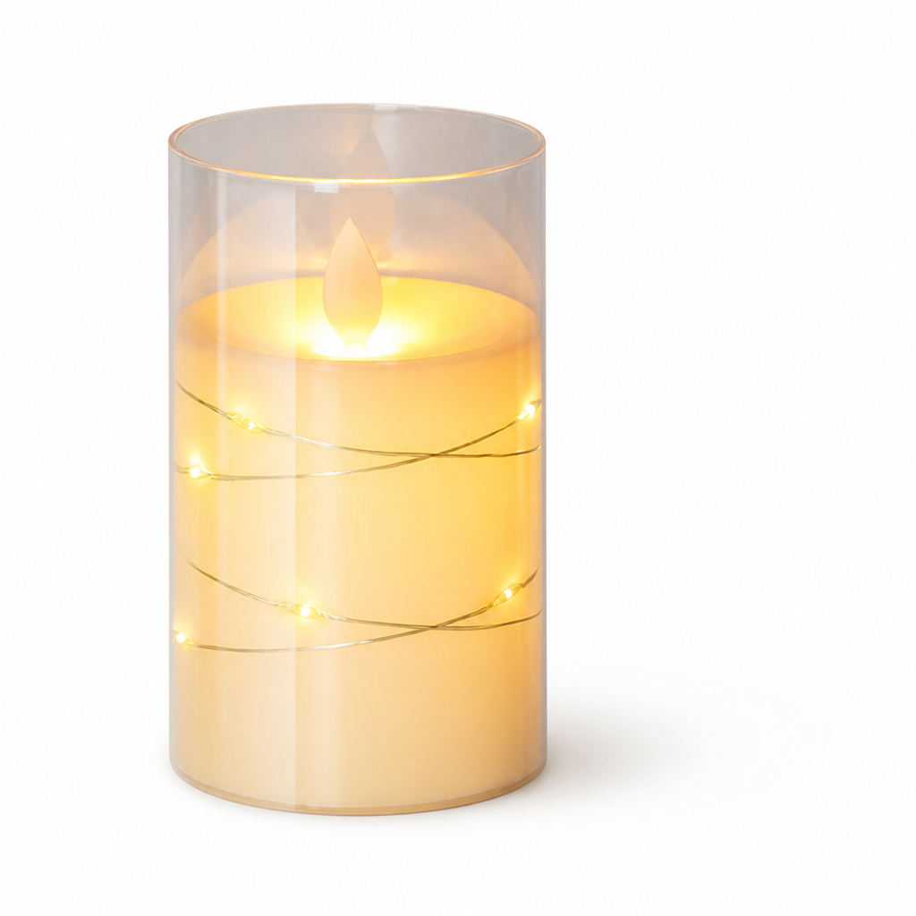 Realistic Flameless LED Candle With Remote And Timer