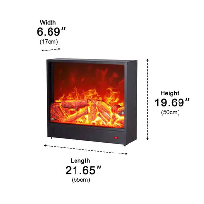 Recessed Wall Heater Realistic LED Flame & Remote Control