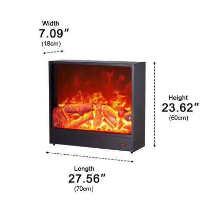 Recessed Wall Heater Realistic LED Flame & Remote Control
