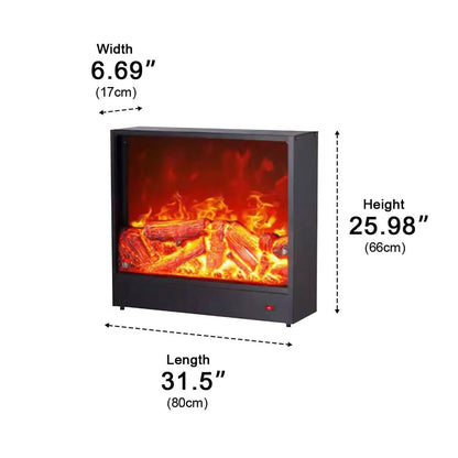 Recessed Wall Heater Realistic LED Flame & Remote Control