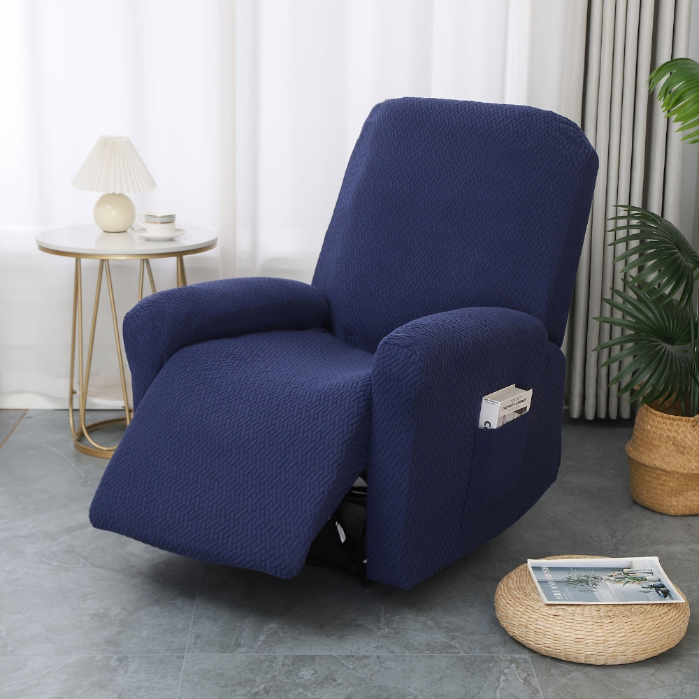Recliner Chair Cover Fitted Microfiber Full Coverage Side Pocket