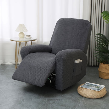 Recliner Chair Cover Fitted Microfiber Full Coverage Side Pocket