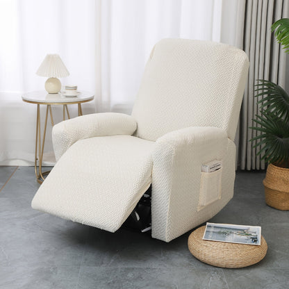 Recliner Chair Cover Fitted Microfiber Full Coverage Side Pocket