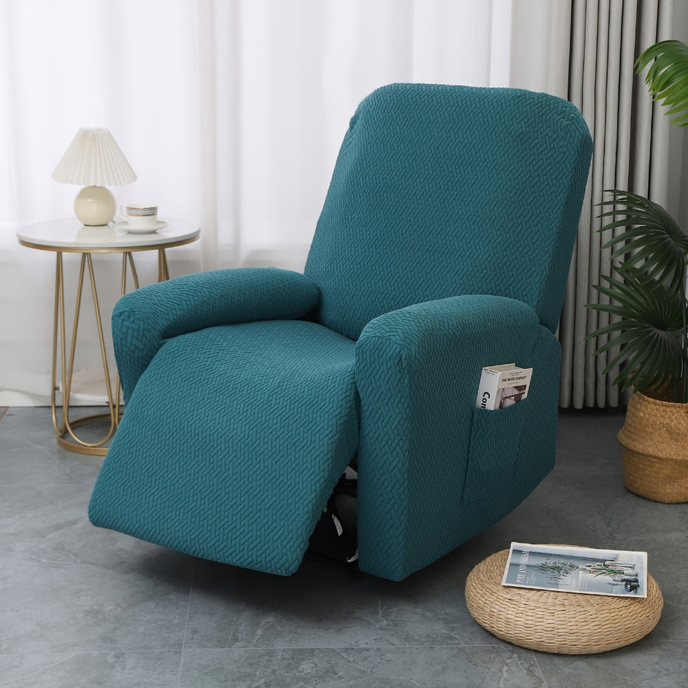 Recliner Chair Cover Fitted Microfiber Full Coverage Side Pocket