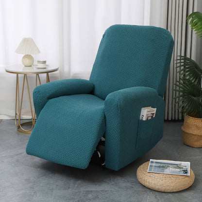 Recliner Chair Cover Fitted Microfiber Full Coverage Side Pocket