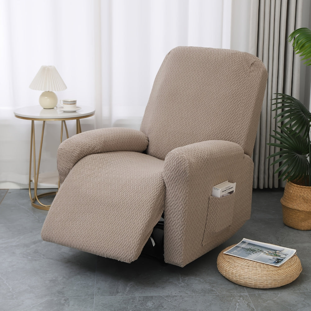 Recliner Chair Cover Fitted Microfiber Full Coverage Side Pocket
