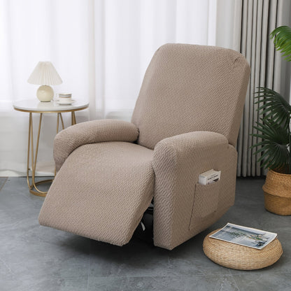 Recliner Chair Cover Fitted Microfiber Full Coverage Side Pocket