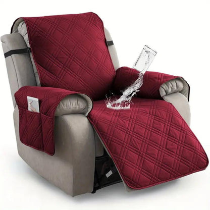 Recliner Slipcover Waterproof Quilted Microfiber Non-Slip Fit