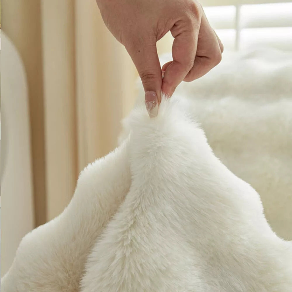 Recliner Sofa Cover Plush Faux Fur Non-Slip & Machine Washable