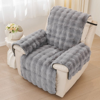 Recliner Sofa Cover Plush Faux Fur Non-Slip & Machine Washable
