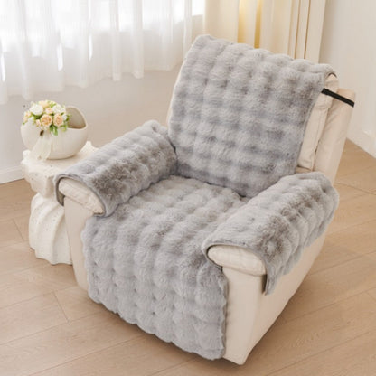 Recliner Sofa Cover Plush Faux Fur Non-Slip & Machine Washable