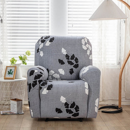 Recliner Sofa Cover Stretch Fit Floral With Side Pockets