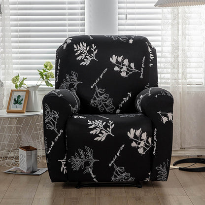 Recliner Sofa Cover Stretch Fit Floral With Side Pockets