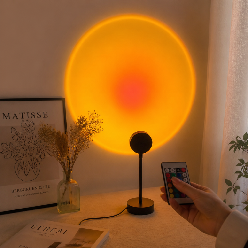 Remote-Controlled USB-Powered 16-Color LED Projector Lamp