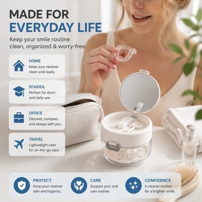 Retainer Case 3-in-1 Storage & Drying with Drip Basket