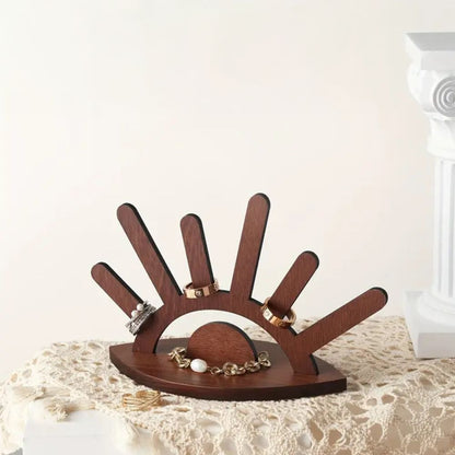Ring Organizer Wooden Six-Column Space-Saving