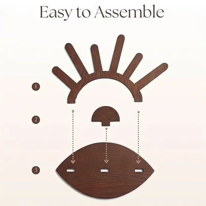 Ring Organizer Wooden Six-Column Space-Saving