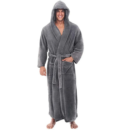Robe Plush Fleece Full-Length Hooded