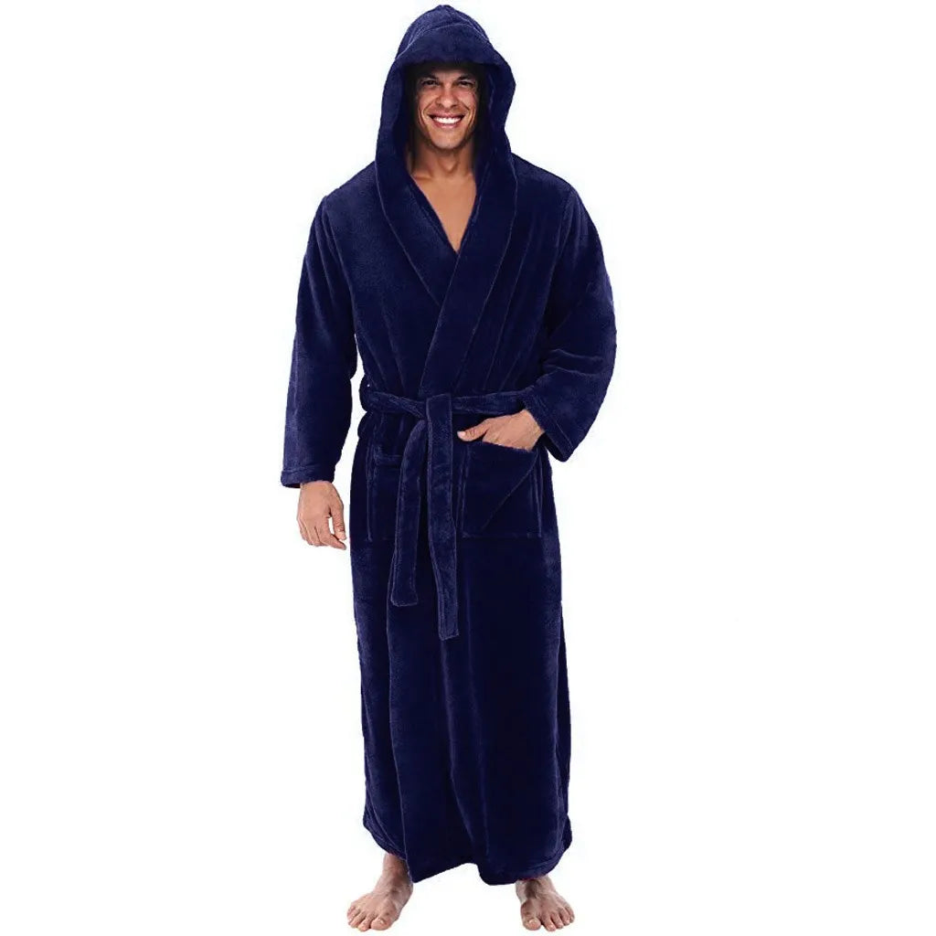 Robe Plush Fleece Full-Length Hooded