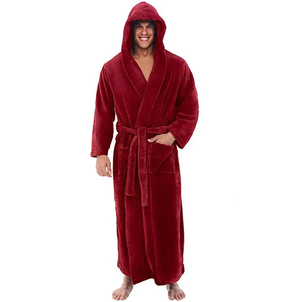Robe Plush Fleece Full-Length Hooded