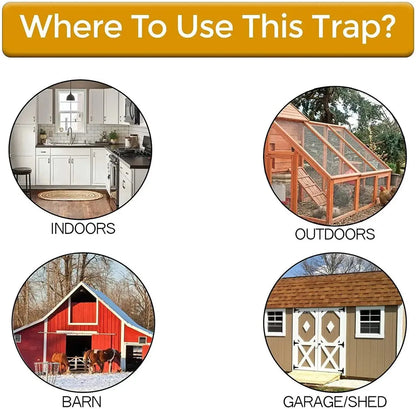 Rodent Trap Enclosed Reusable Counterweighted Plank