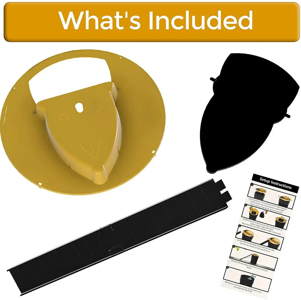 Rodent Trap Enclosed Reusable Counterweighted Plank