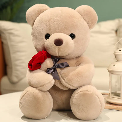 Rose Teddy Bear Artificial Roses No Maintenance